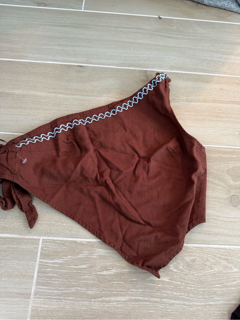 High-Waist Tie-Side Women's Shorts in Rust